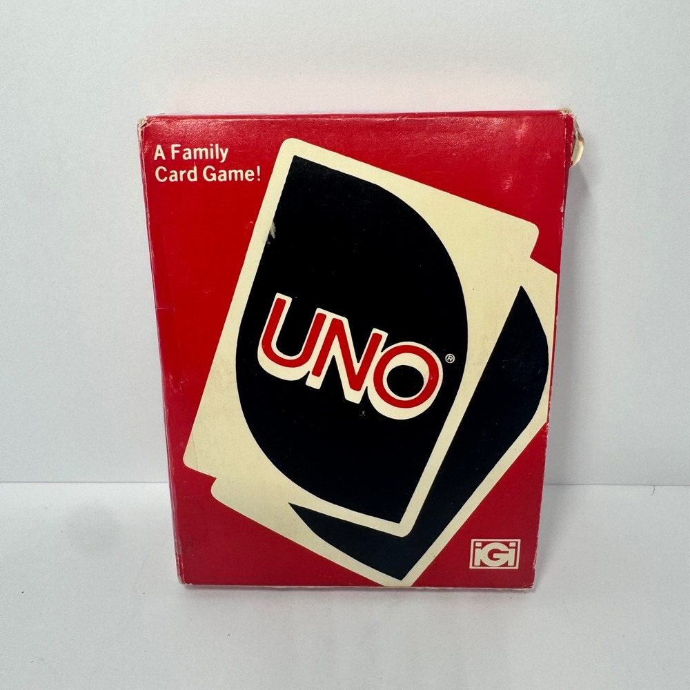 Vintage 1979 UNO Card Game International Games Inc Classic Red Box Complete Set